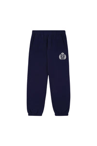 H&W Crest printed sweatpants - Dark Navy