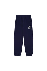 Pantalon de survêtement H&W Crest - Bleu Marine & Blanc