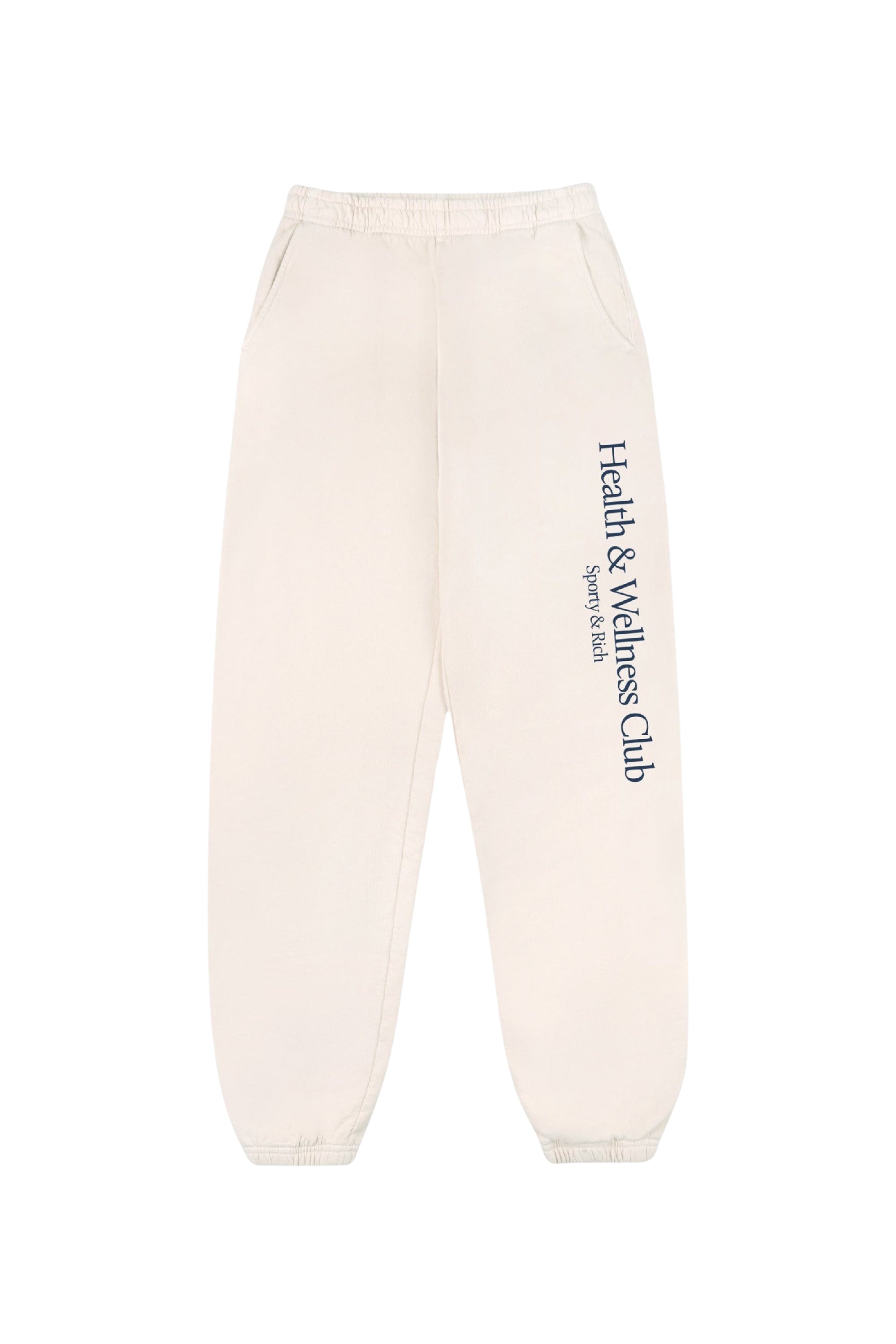 H&W Crest printed sweatpants - Cream