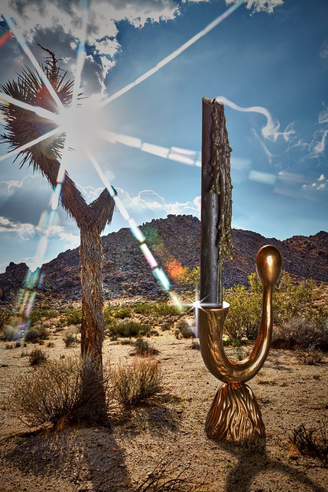 Bougeoir Haas Horn en laiton - Gold