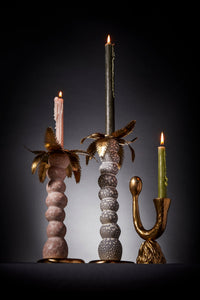Bougeoir Palmier Mojave Haas Brothers en porcelaine - Rose