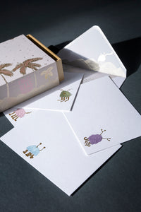 Coffret de 12 lots de papeterie Haas - Beige
