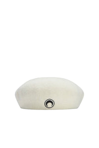 Béret en laine unisex - Broken White