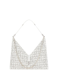 Sac Cut Out grand modèle en cuir perforé - Ivory