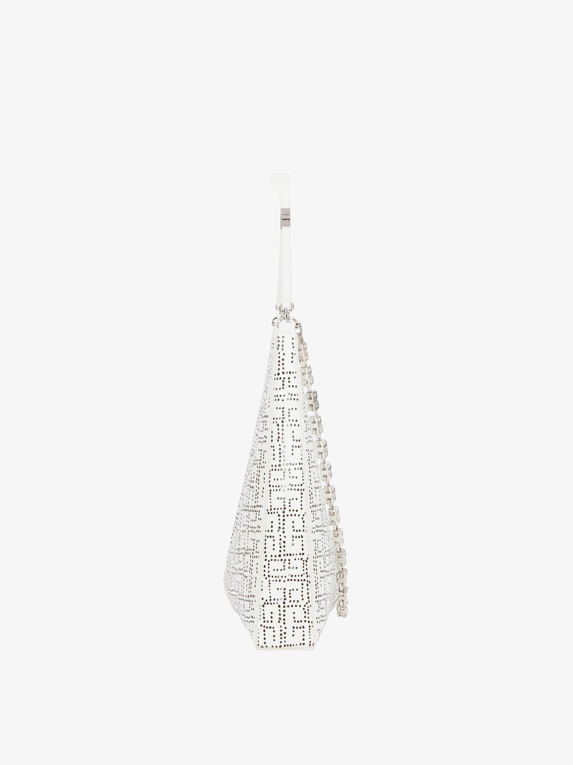 Sac Cut Out grand modèle en cuir perforé - Ivory