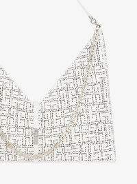 Sac Cut Out grand modèle en cuir perforé - Ivory