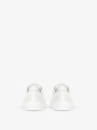 Baskets City Sport en cuir perforé - White