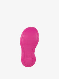 Sandales compensées Marshmallow 75 en cuir - Rose Fluo