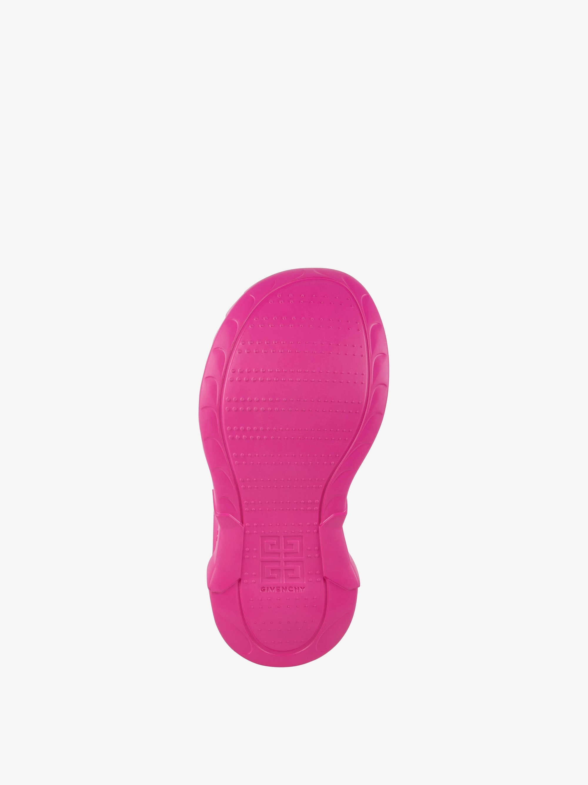 Sandales compensées Marshmallow 75 en cuir - Rose Fluo