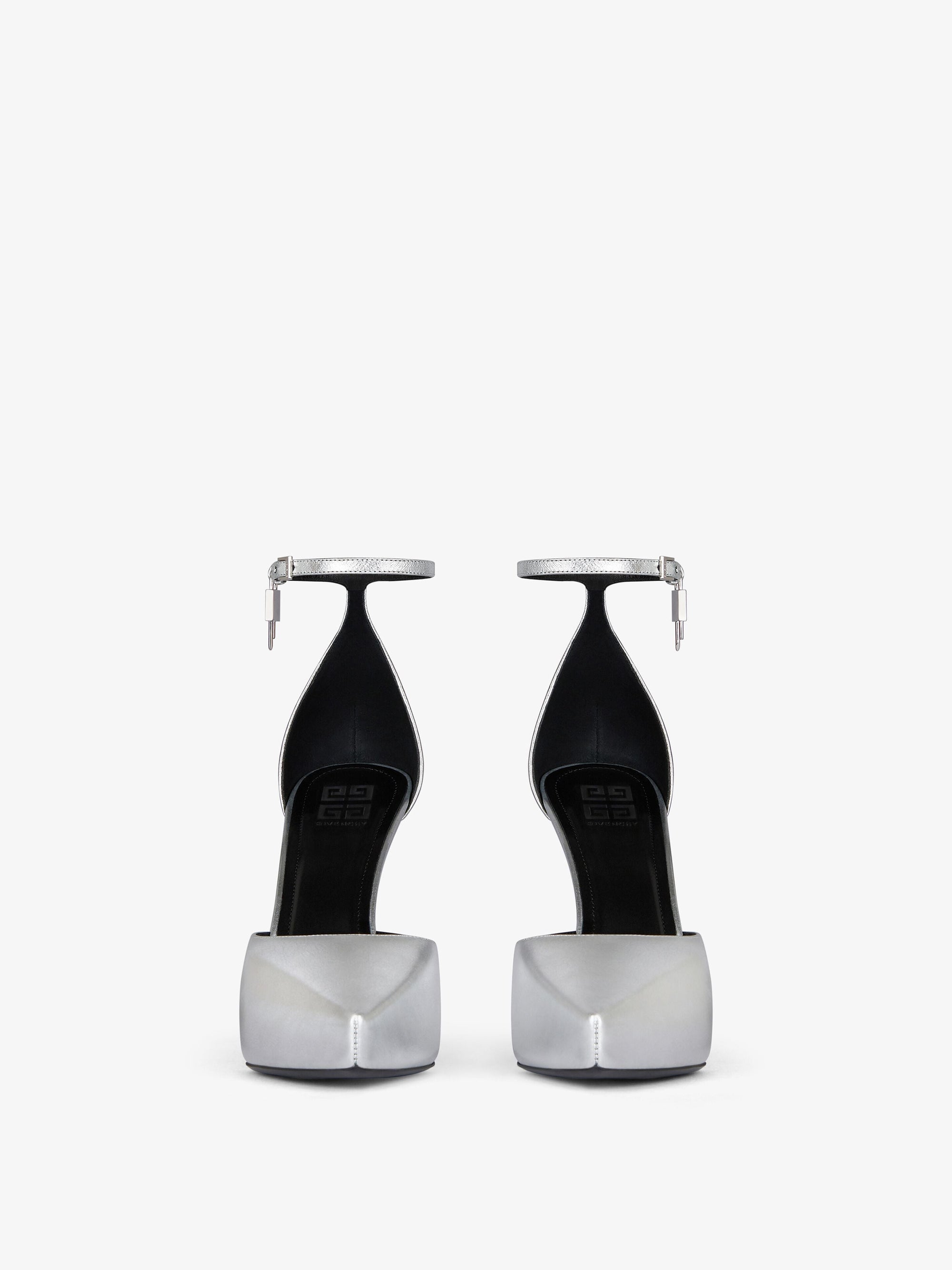LAMINATED LEATHER/SILVERY PADLOCKS