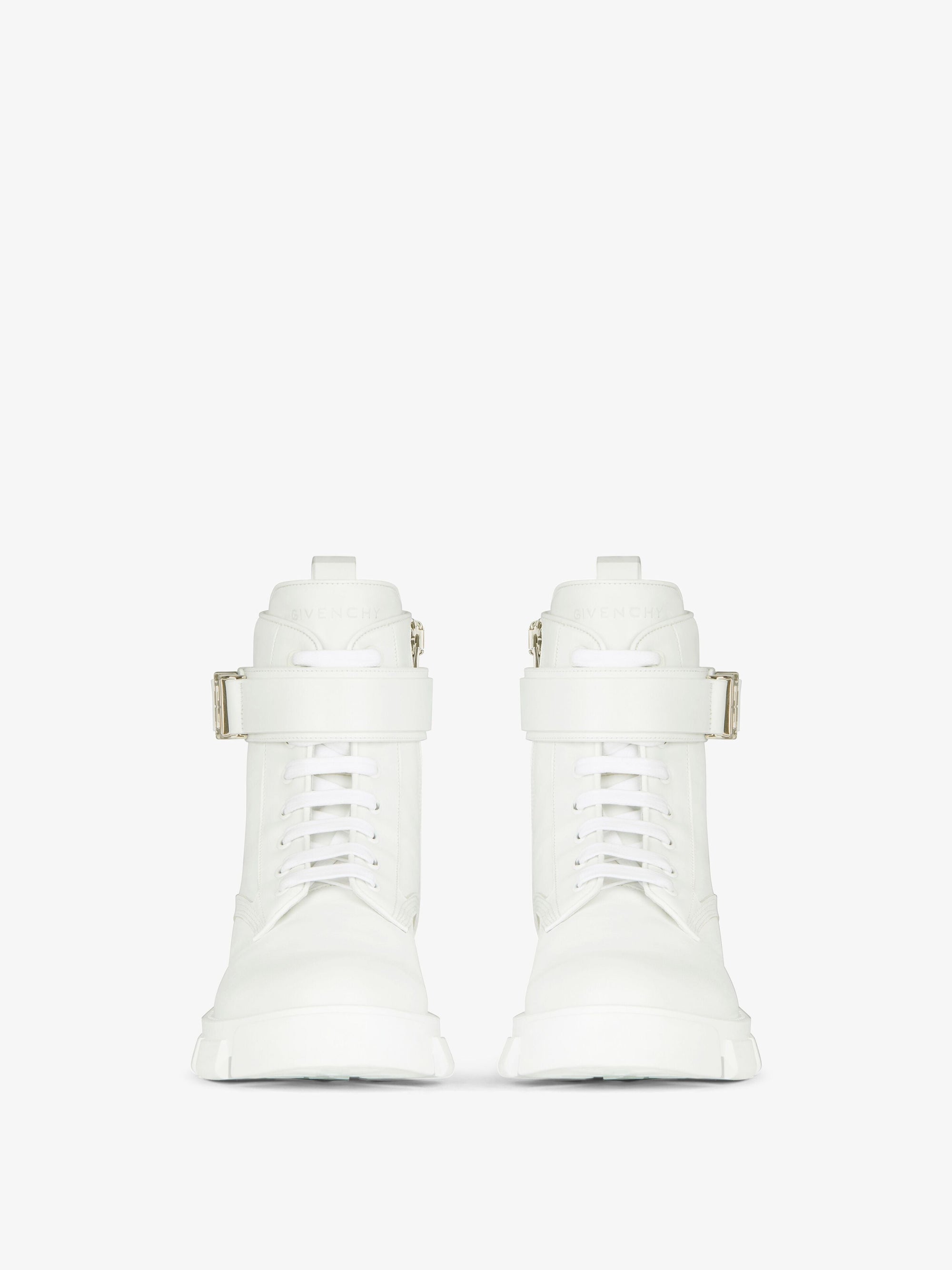 Bottines 4G à boucle en cuir - Blanc
