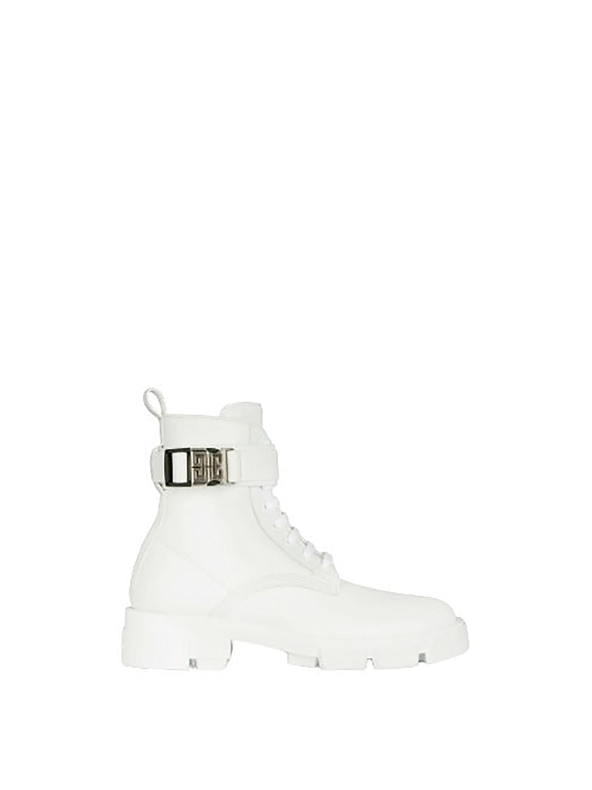 Bottines 4G à boucle en cuir - Blanc