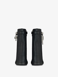 Bottines Shark Lock Biker 85 en cuir grainé - Black
