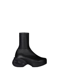 Bottines compensées G Clog en cuir - Noir