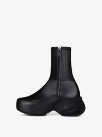 Bottines compensées G Clog en cuir - Noir