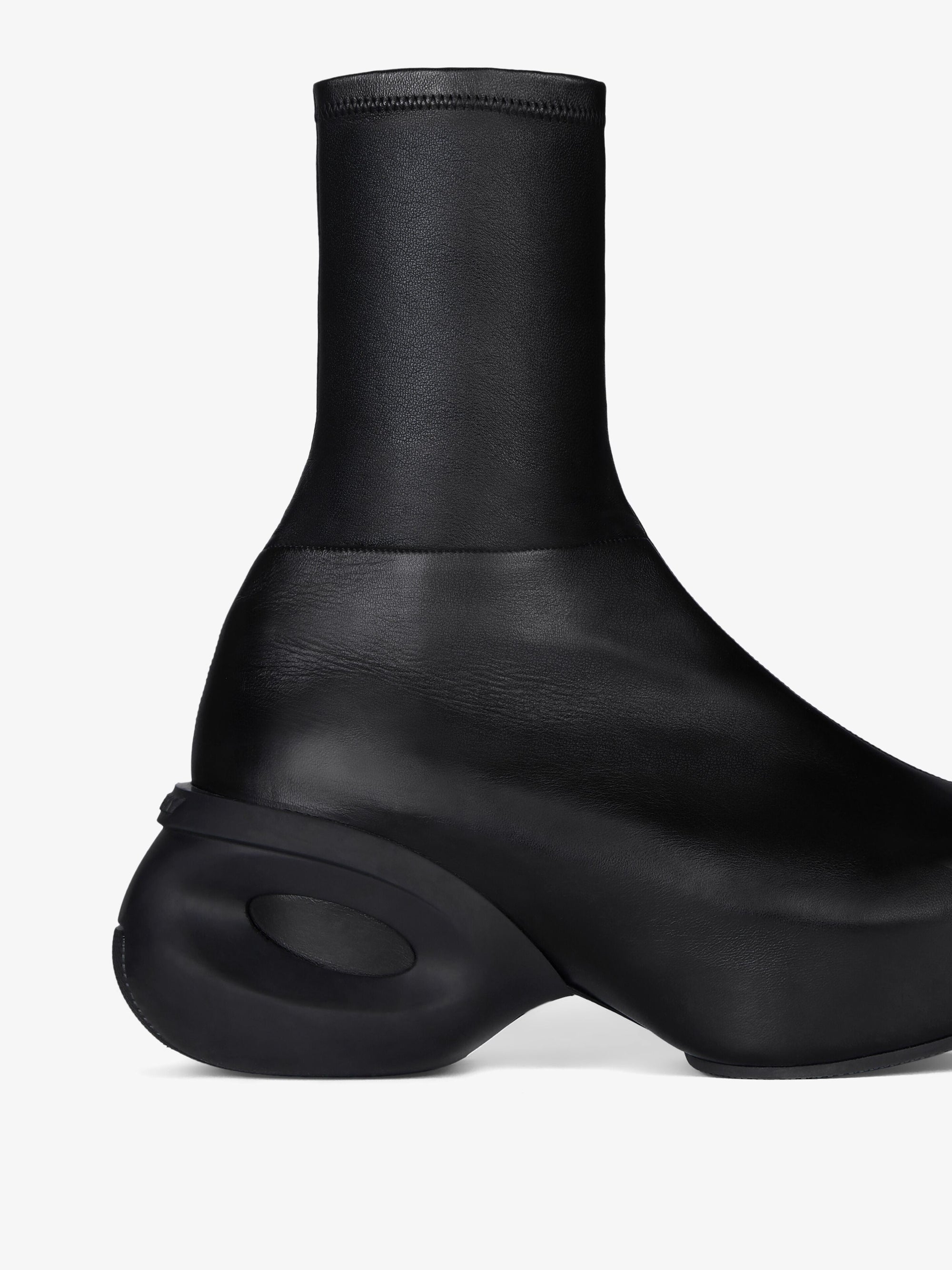 Bottines compensées G Clog en cuir - Noir