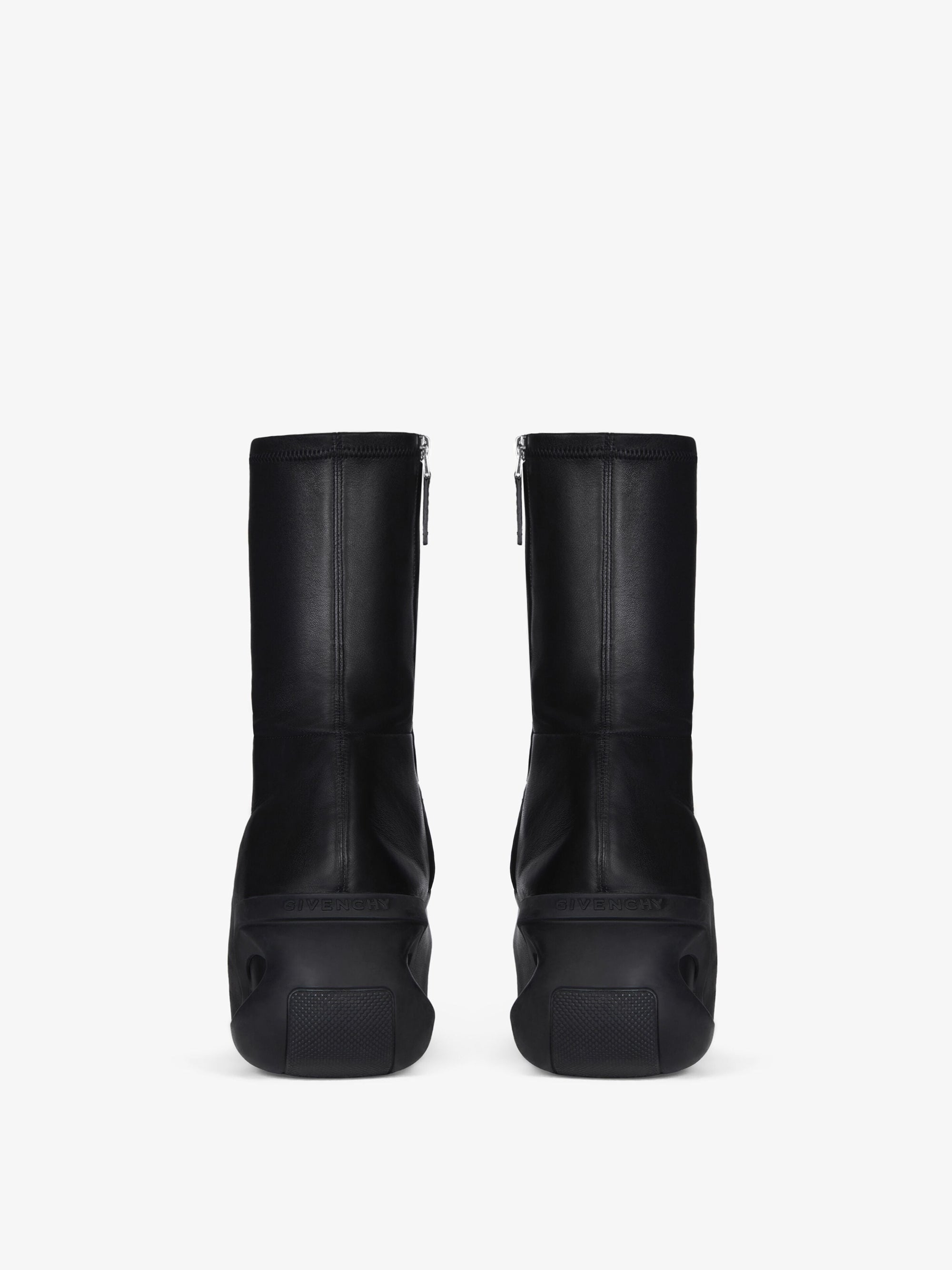 Bottines compensées G Clog en cuir - Noir
