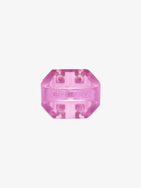 Bague 4G Plumetis en laiton avec cristaux - Pink & Golden