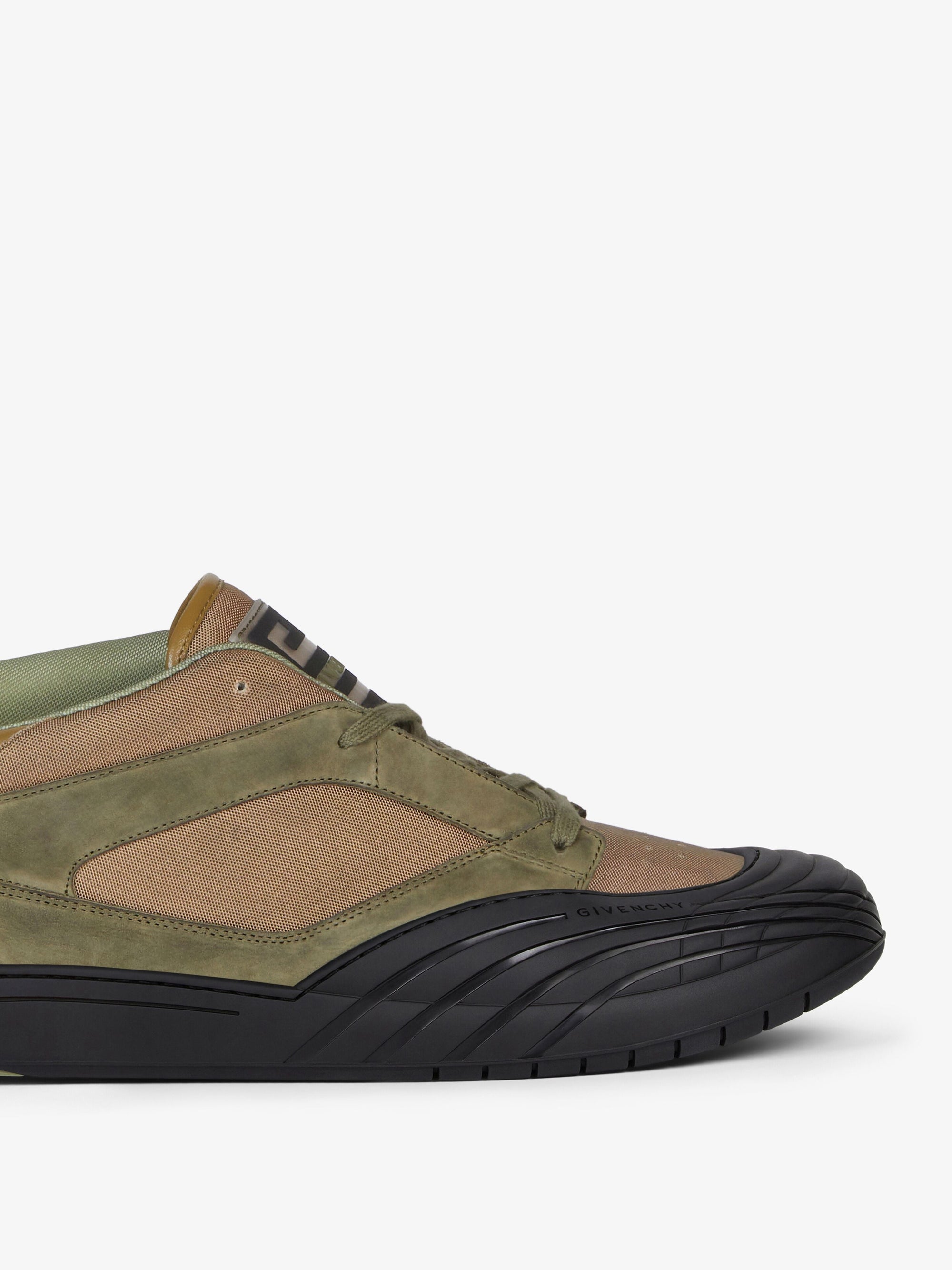 Baskets de skate en cuir - Olive Green