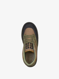 Baskets de skate en cuir - Olive Green
