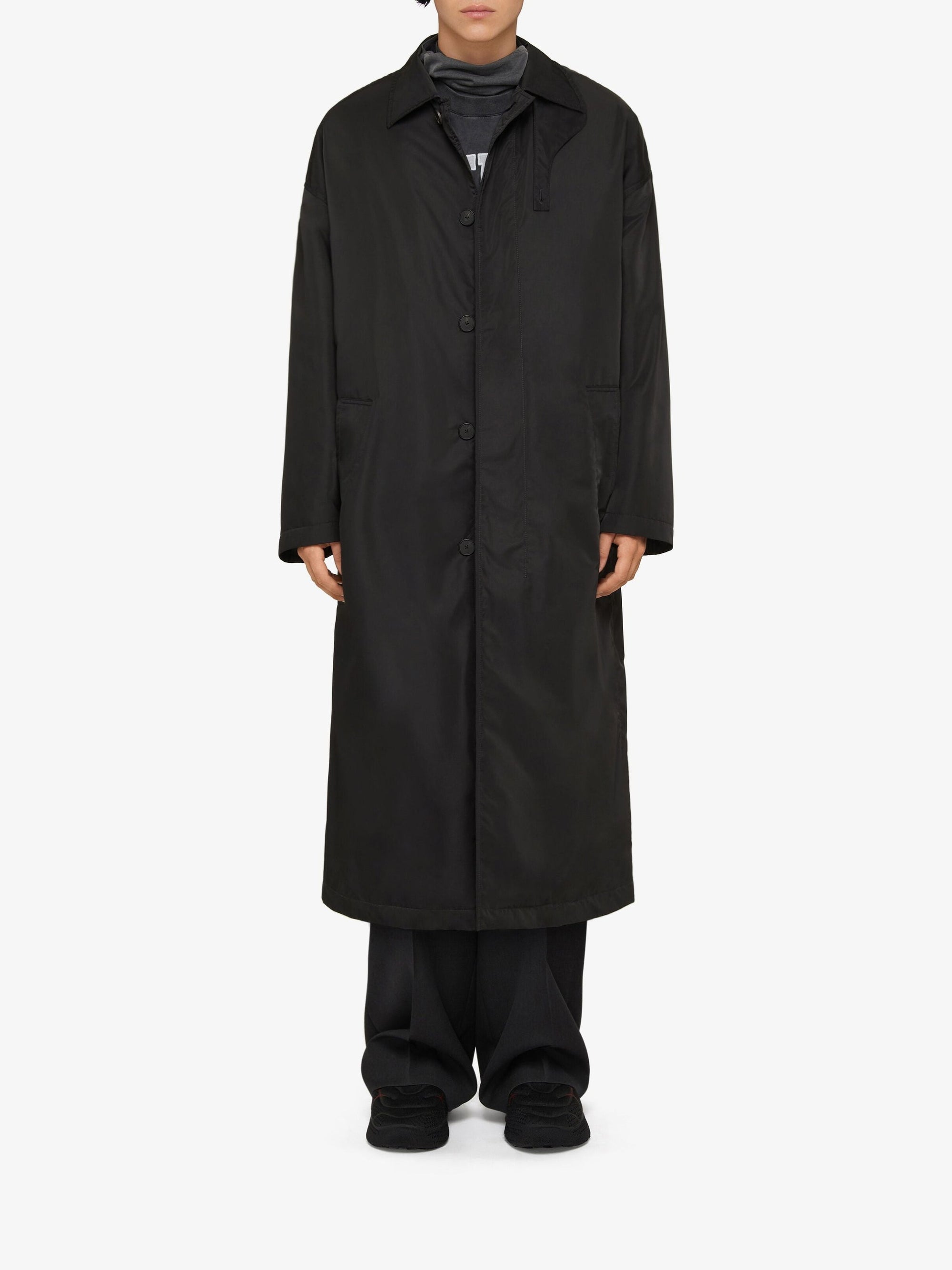 Trenchcoat technique à doublure amovible - Noir