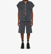 Gilet oversize à bouton - Anthracite