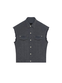 Gilet oversize à bouton - Anthracite
