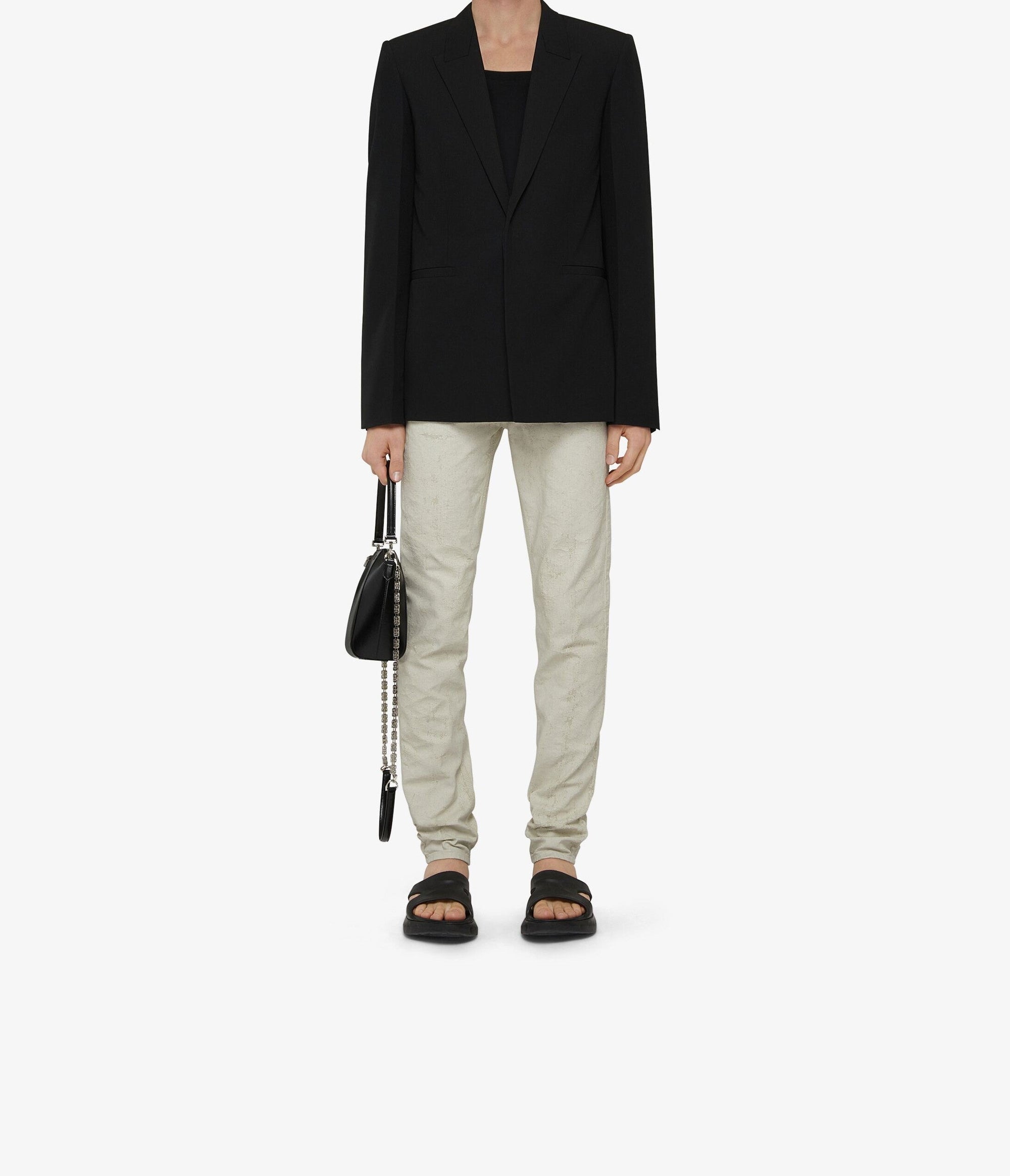 Veste slim en laine - Noir