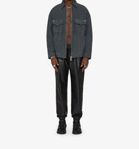 Pantalon de survêtement en cuir - Noir