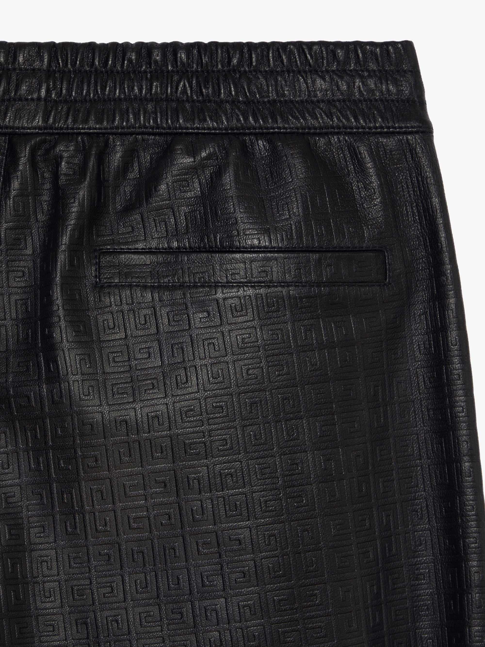 Pantalon de survêtement en cuir - Noir