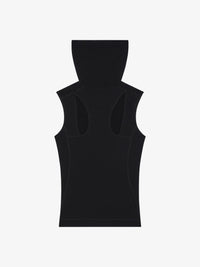 Top balaclava à découpes sans manches - Black