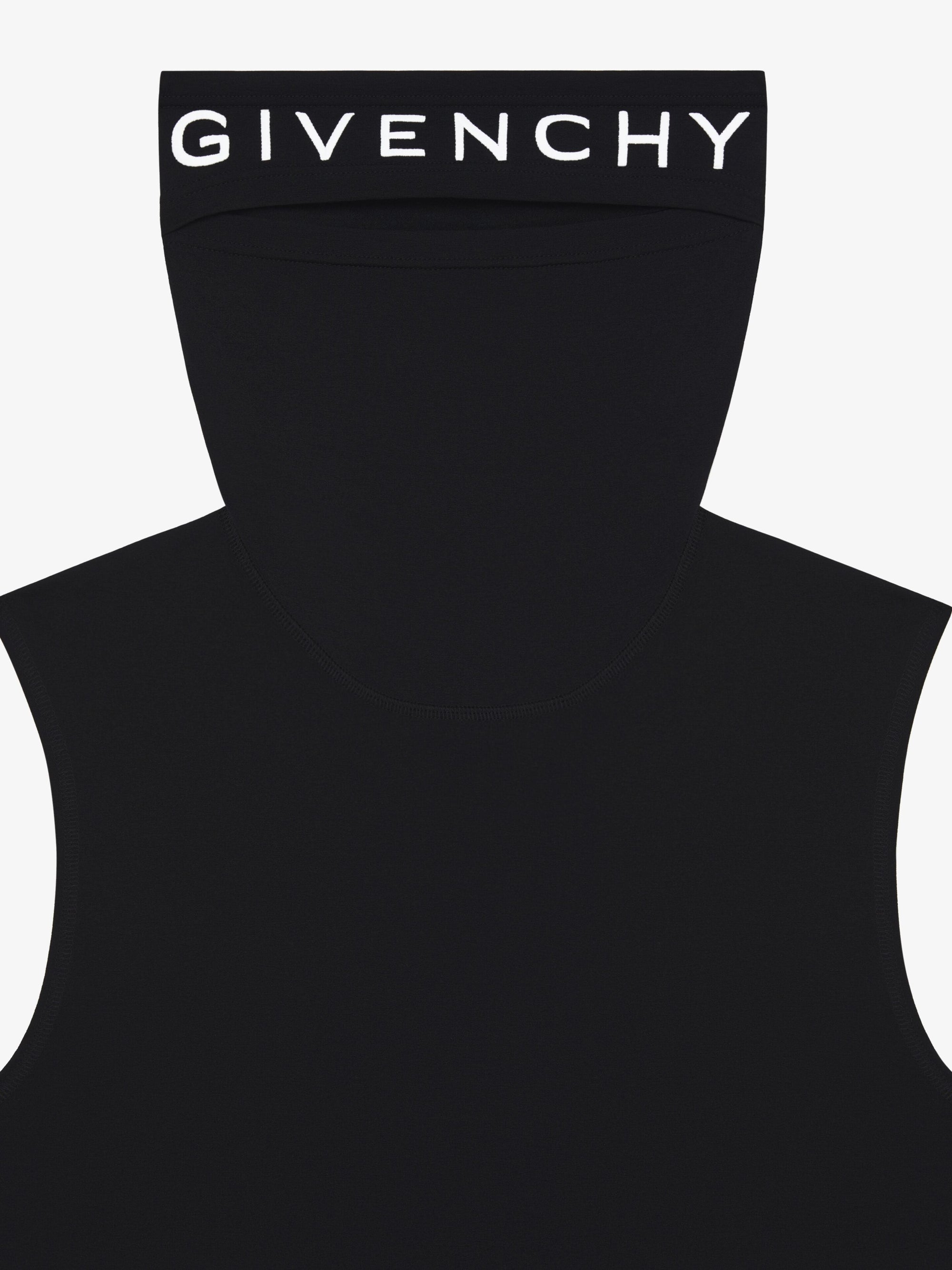 Top balaclava à découpes sans manches - Black