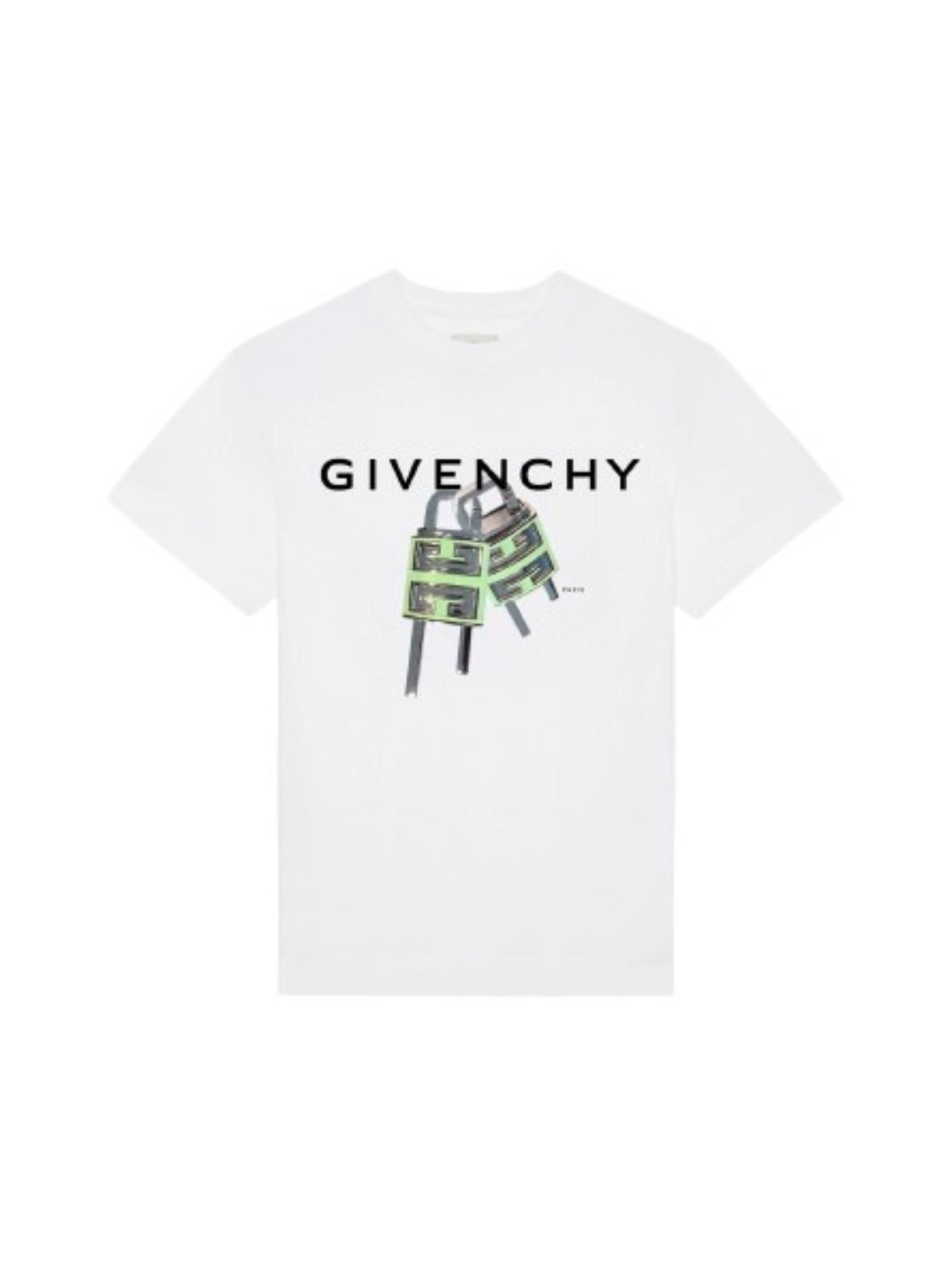 T-shirt slim Givenchy 4G Lock - Blanc