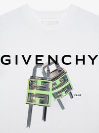 T-shirt slim Givenchy 4G Lock - Blanc