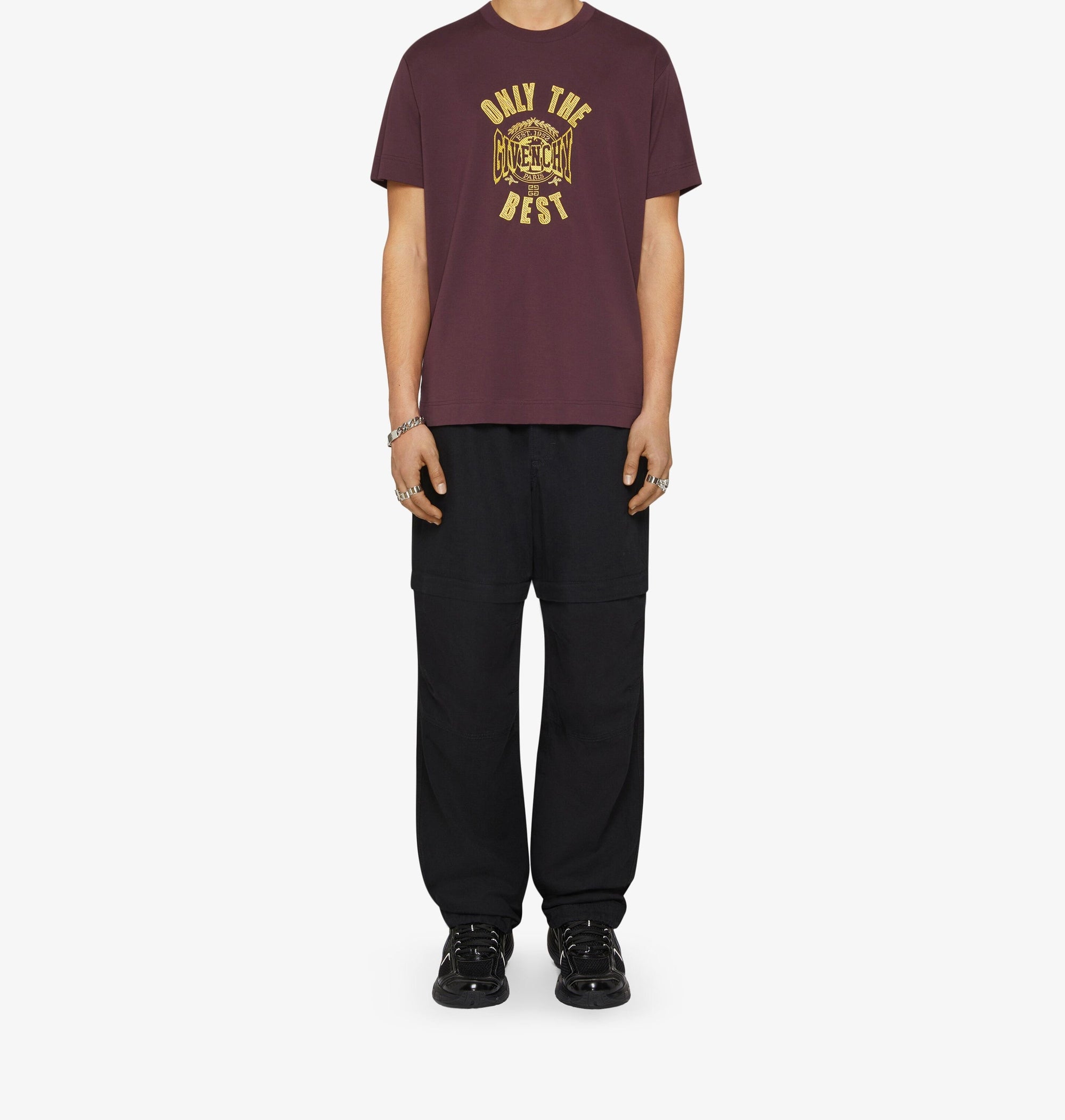 T-shirt slim avec logo Givenchy - Aubergine