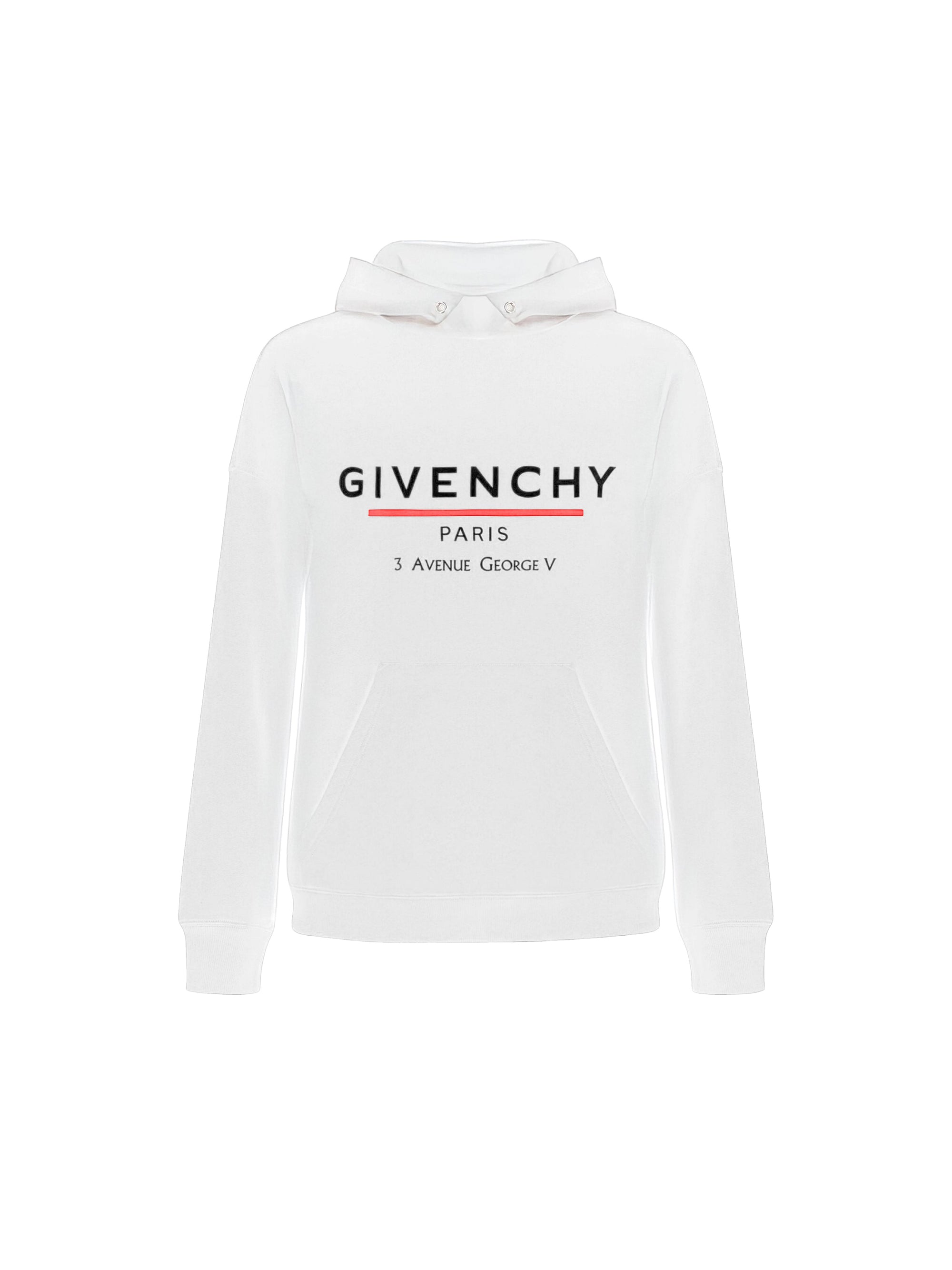 Sweat à capuche avec inscription - White