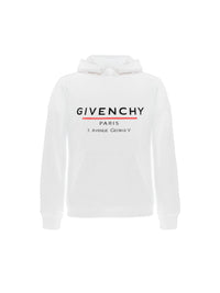 Hooded top with lettering - White