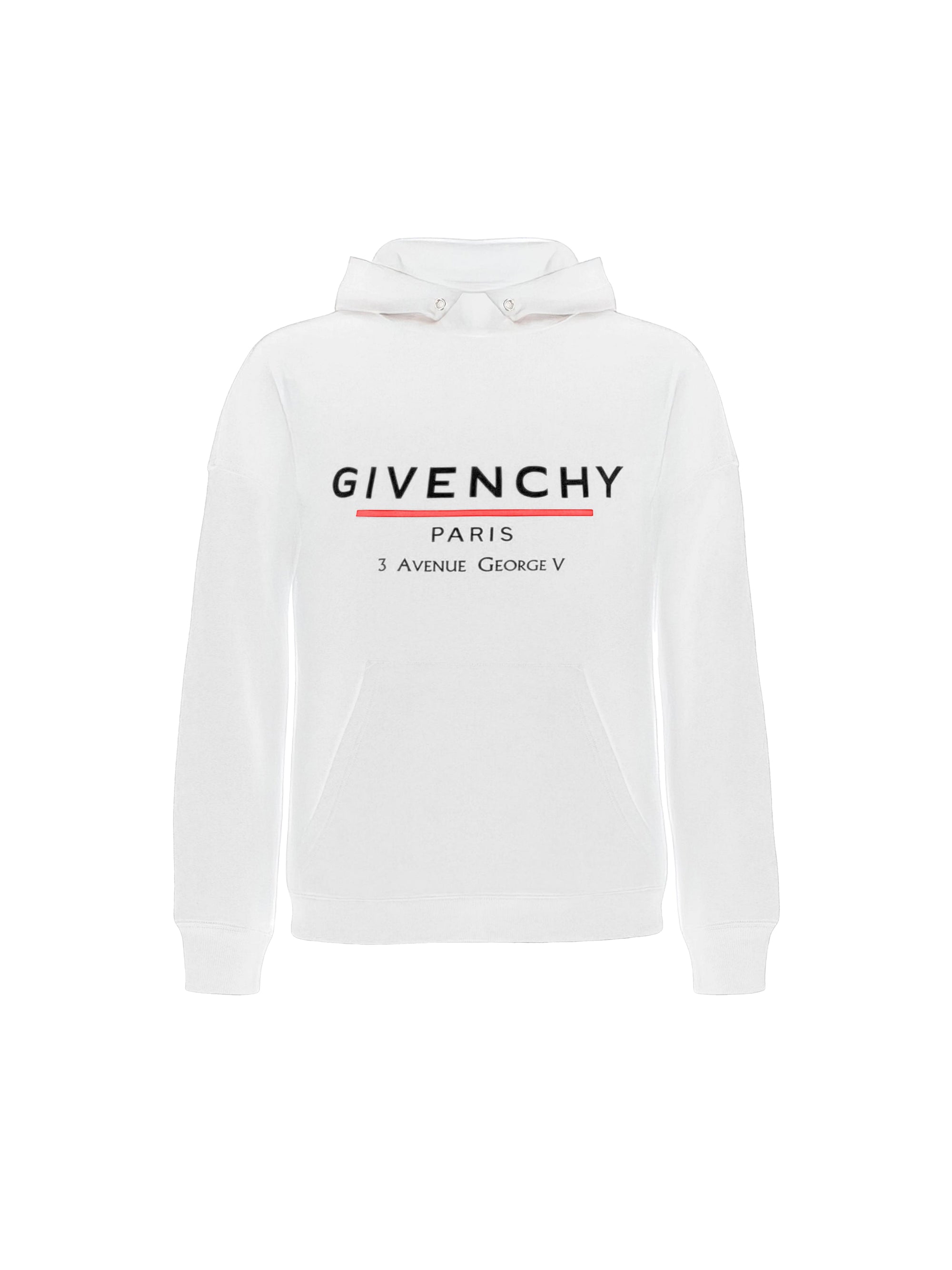 Hooded top with lettering - White