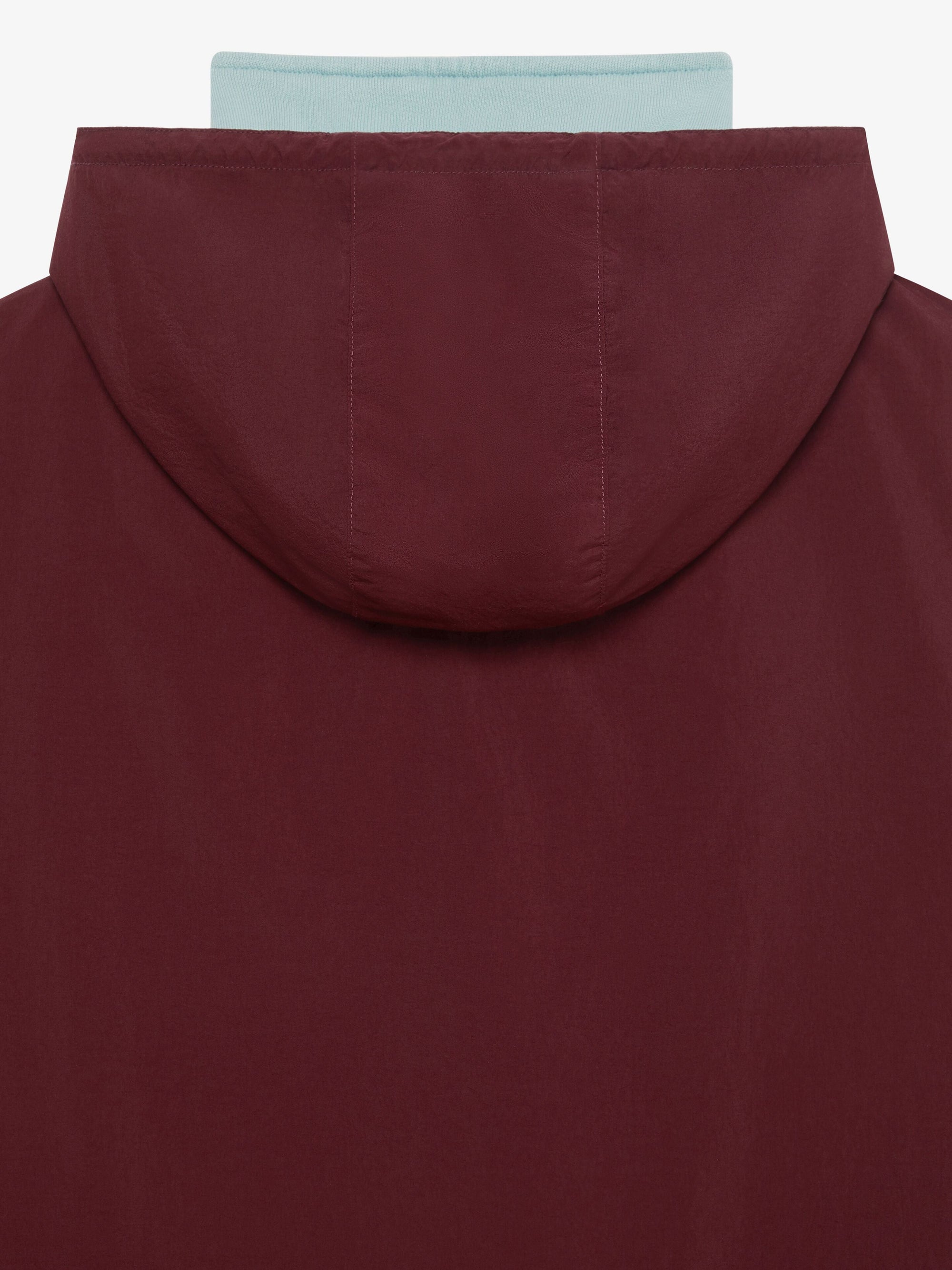 Sweatshirt à capuche à effet superposé - Aubergine & Grey