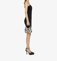 Robe bustier asymétrique avec G Chain - Black