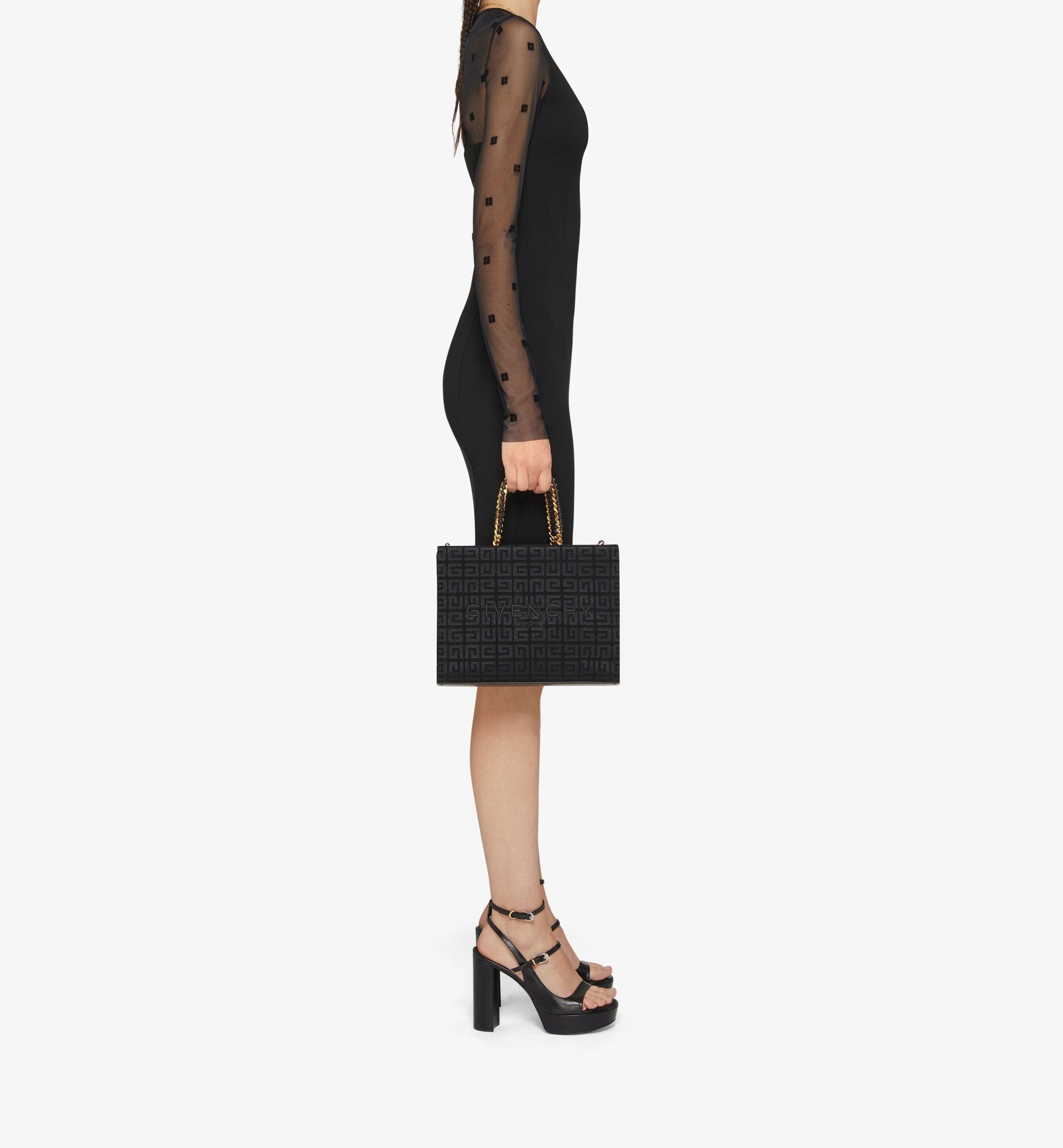 LONG SLEEVE 4G TULLE DRESS