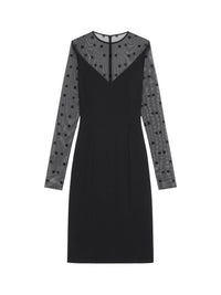 Robe bimatière à motif 4G - Black