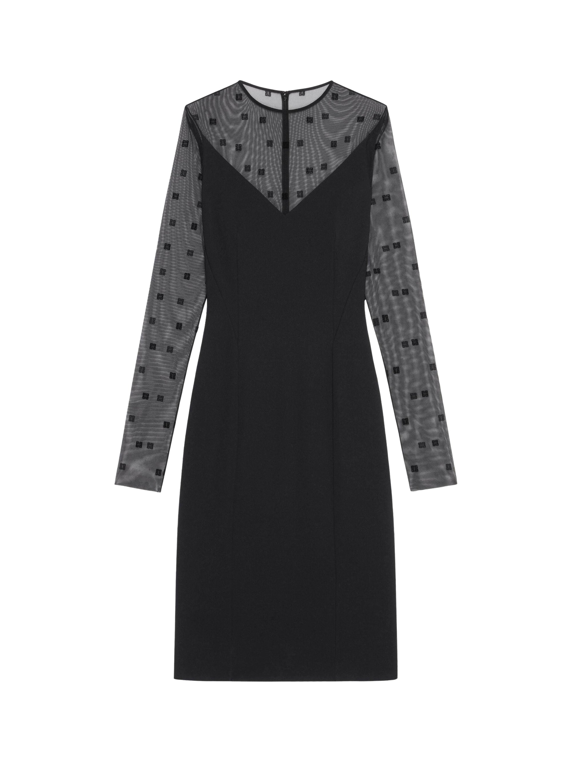 Robe bimatière à motif 4G - Black