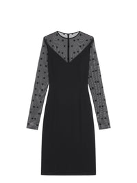 LONG SLEEVE 4G TULLE DRESS