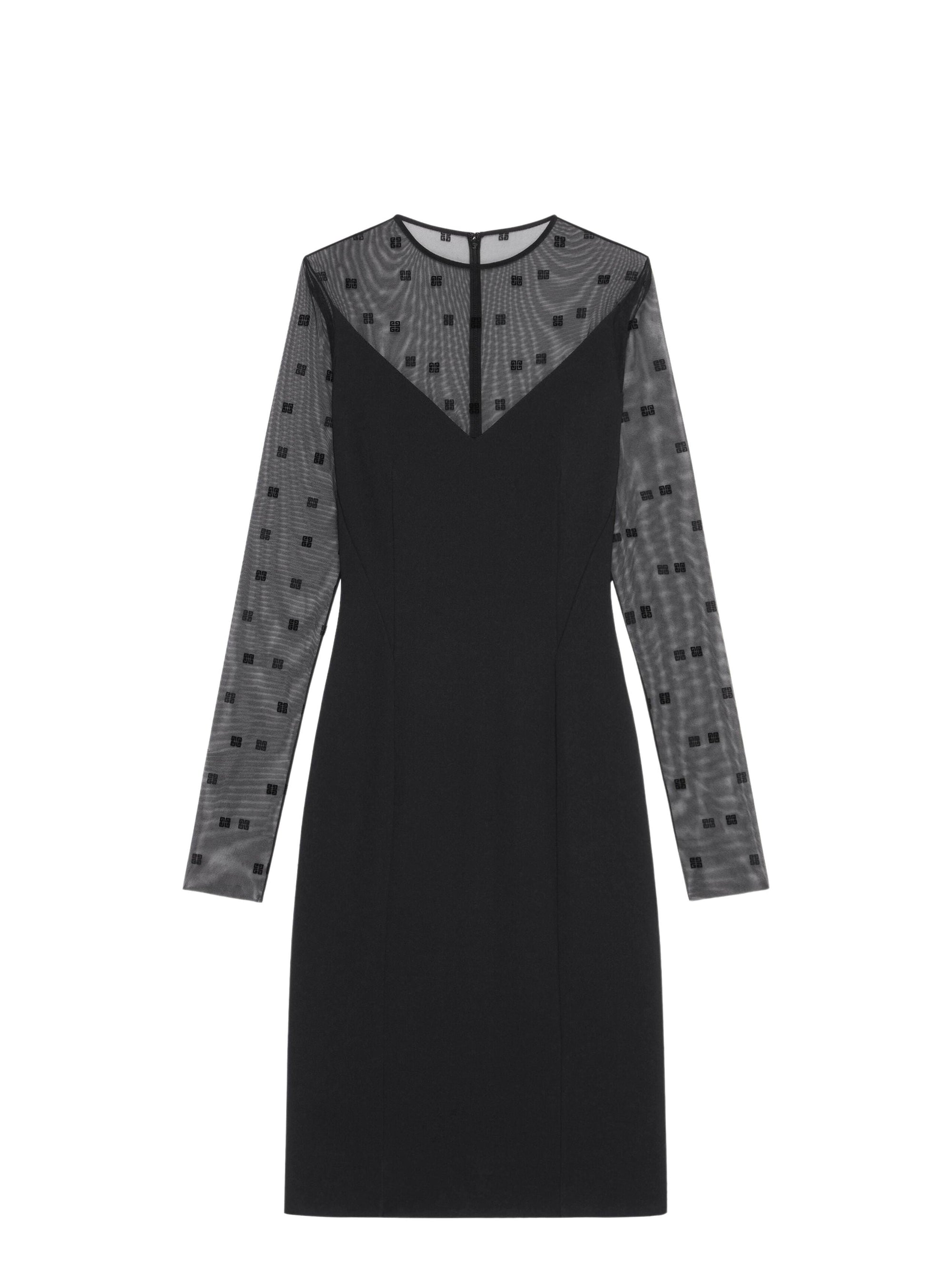 LONG SLEEVE 4G TULLE DRESS