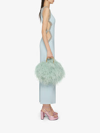 Robe brodée de strass - Gris Bleu
