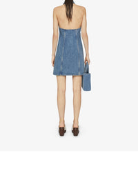 HALTER DENIM DRESS