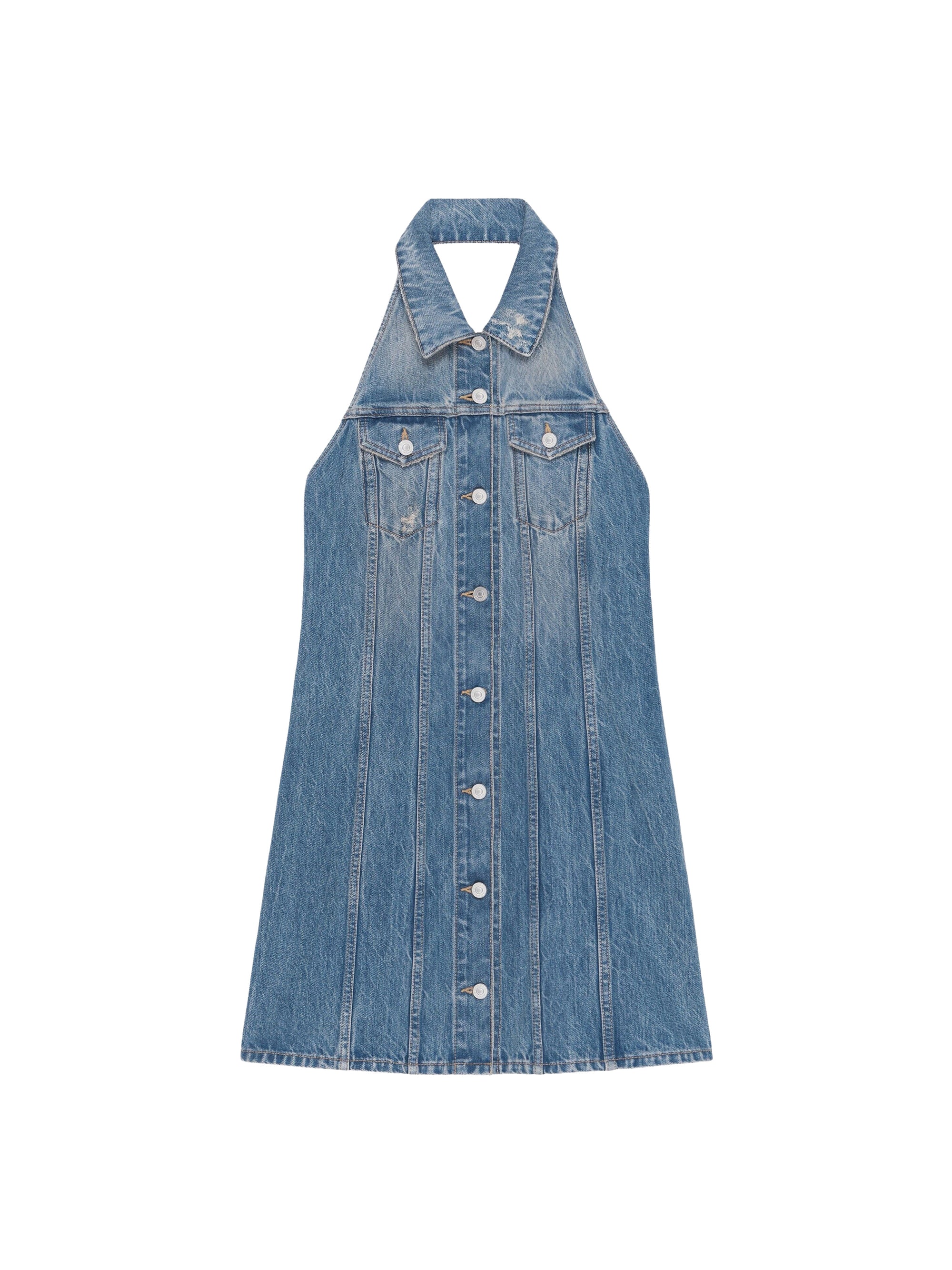 Robe en jean Halter - Medium Blue