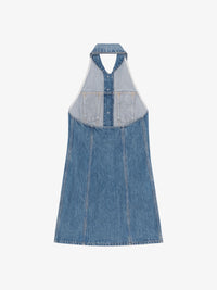HALTER DENIM DRESS