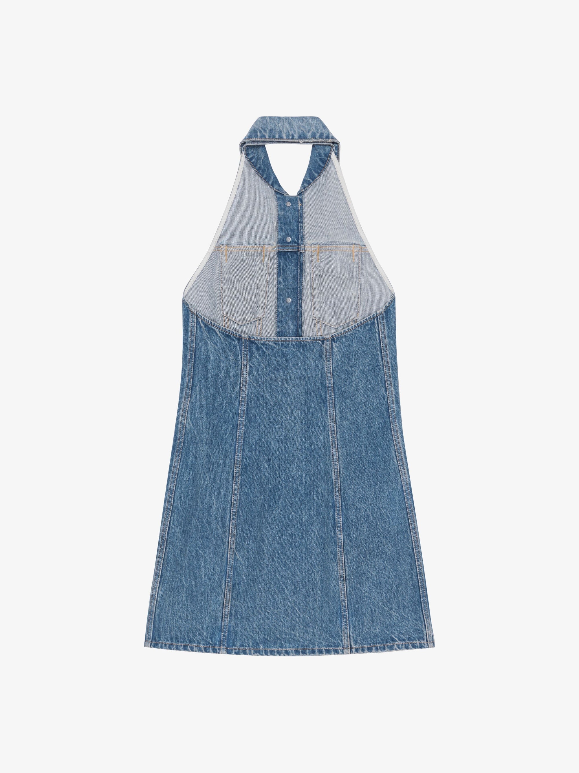 HALTER DENIM DRESS